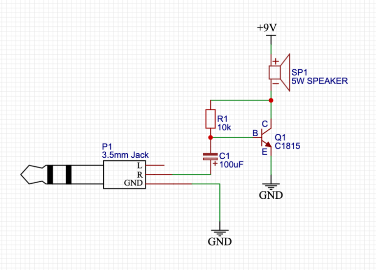 Simple 5W Audio Amplifier Circuit with C1815 NPN Transistor – Get Vid